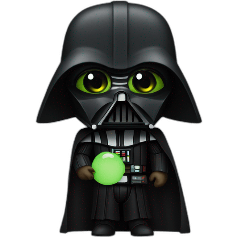 Dark vador with yoda emoji