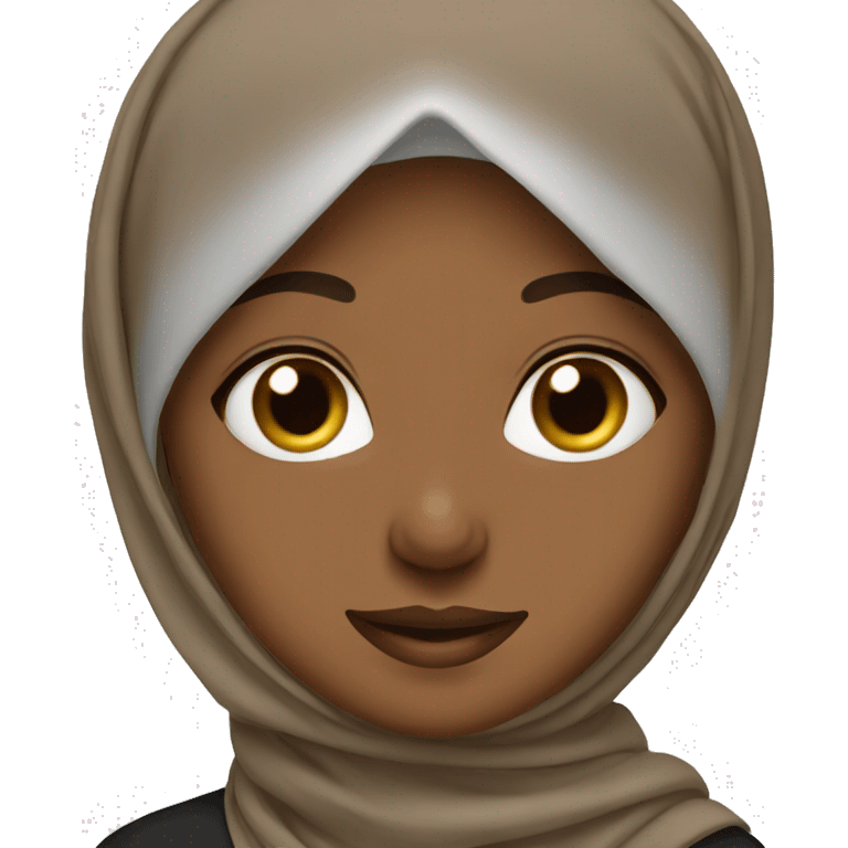 Brown skin hijab girl emoji