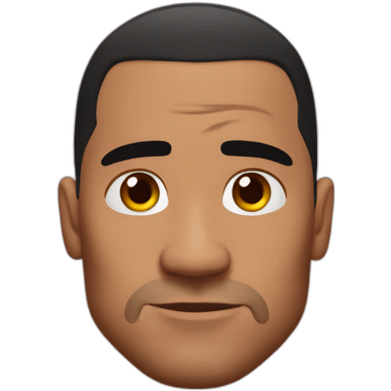 The rock eyebrow raised emoji