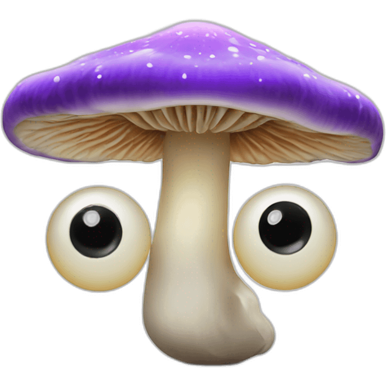 magic mushroom with eyes emoji