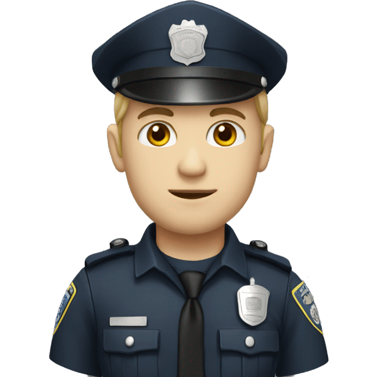 Police man, white skin, emoji emoji