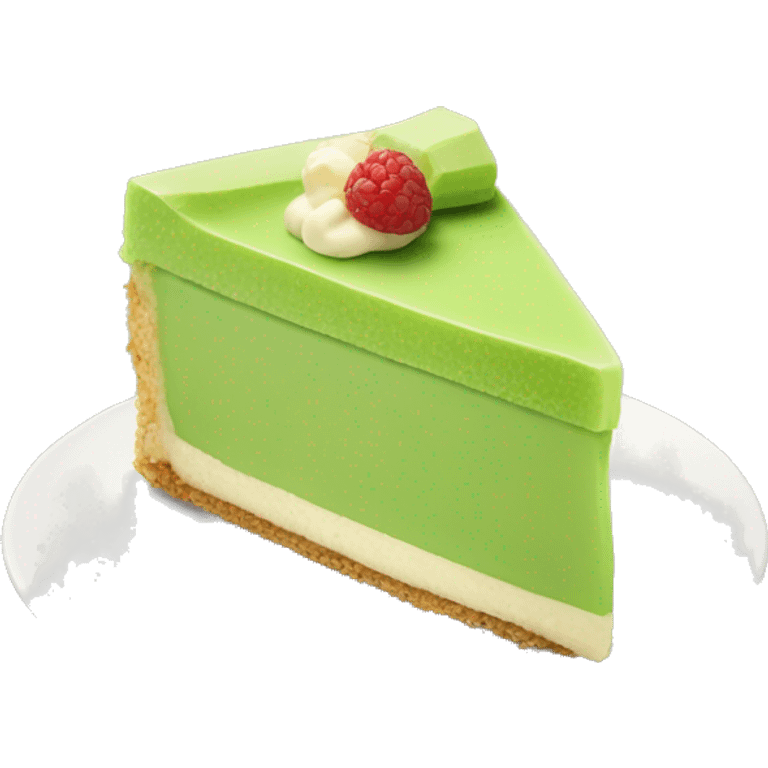 Green tea cheese cake emoji