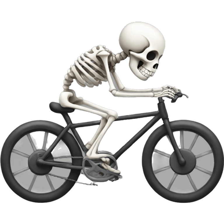 Skeleton on bike emoji