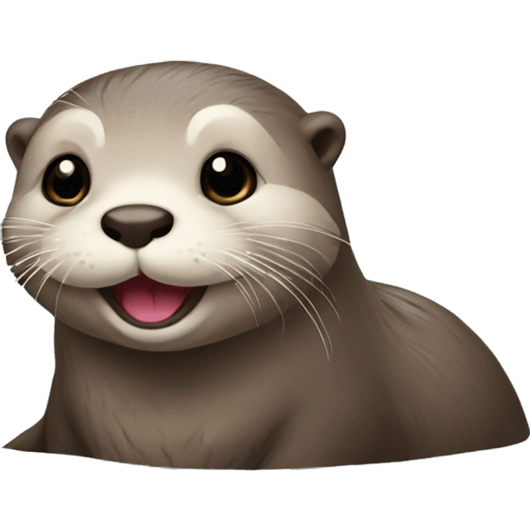 lovely Otter with sh emoji