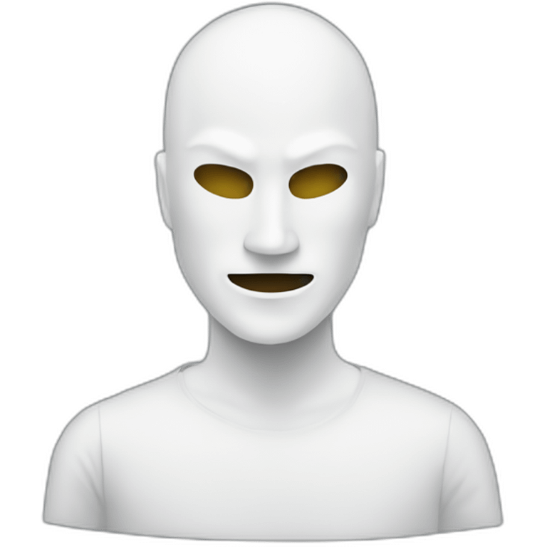 the man behind the white mask emoji