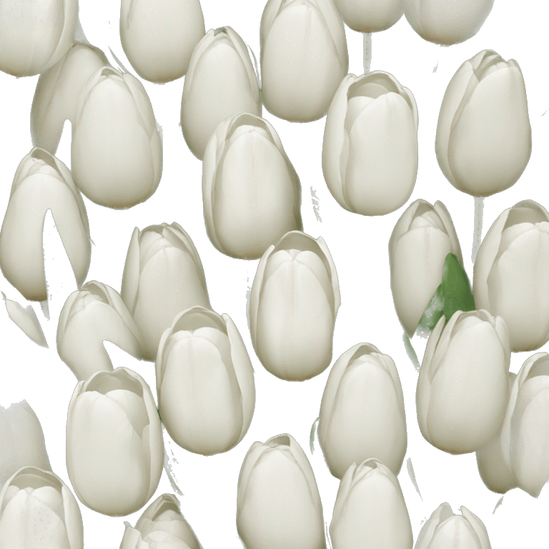 White bouquets tulips  emoji