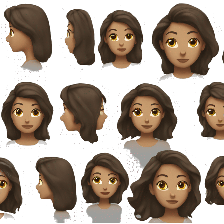 brunette woman emoji