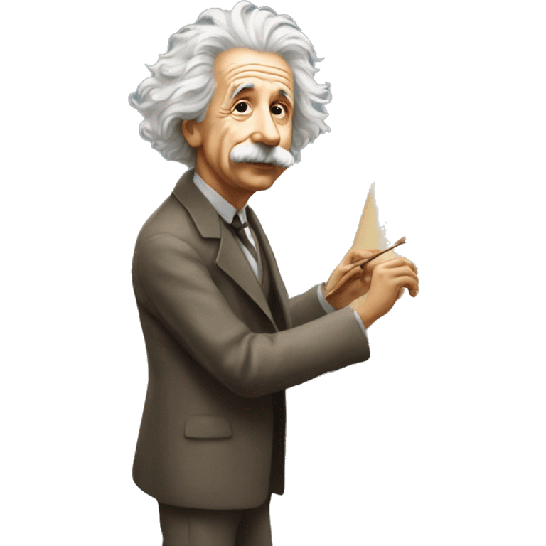 albert einstein painter easel painting a paintings emoji