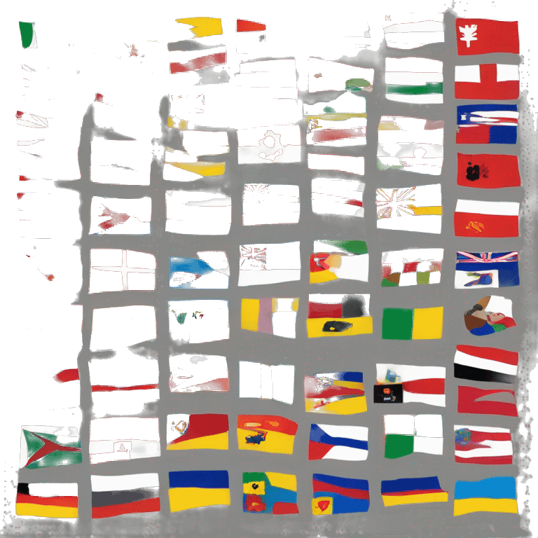 flag of every country but remixed in one flag emoji