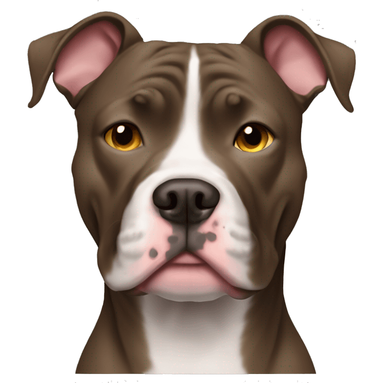 Brindle colored pitbull dog emoji