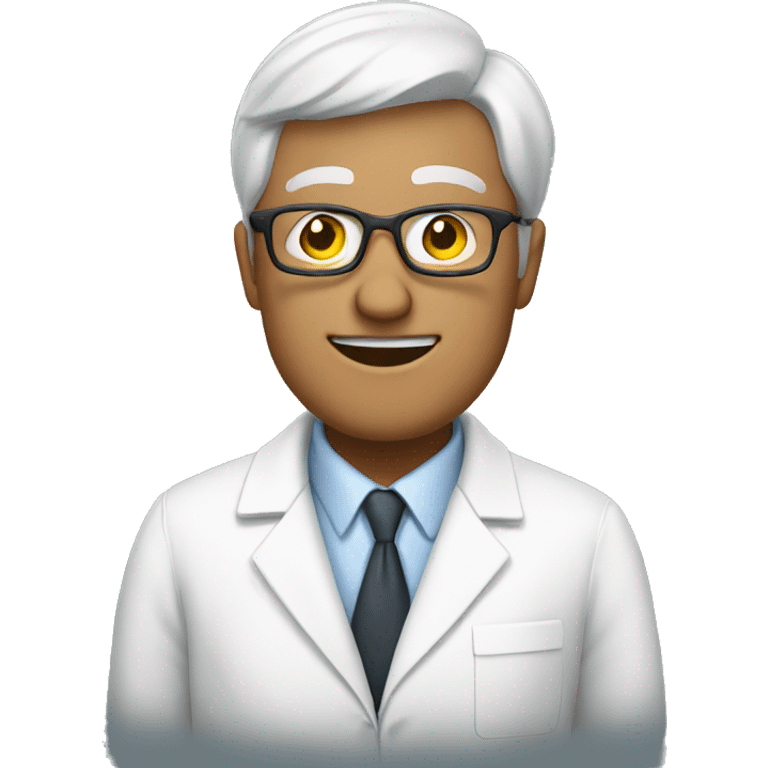 professor in white coat on phone call emoji