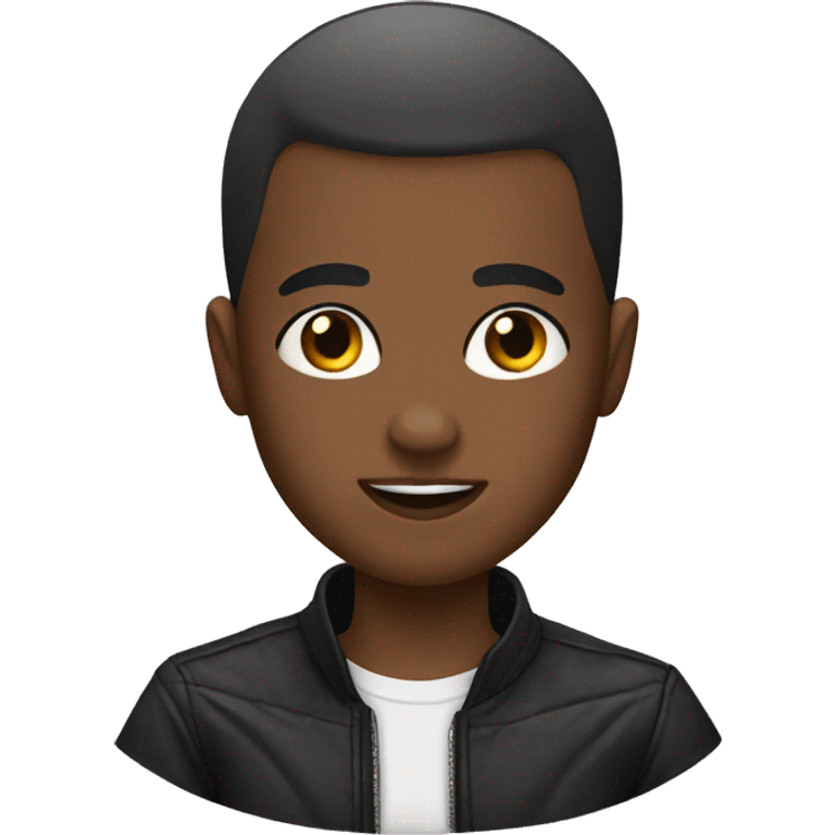 Black buzz cut boy emoji