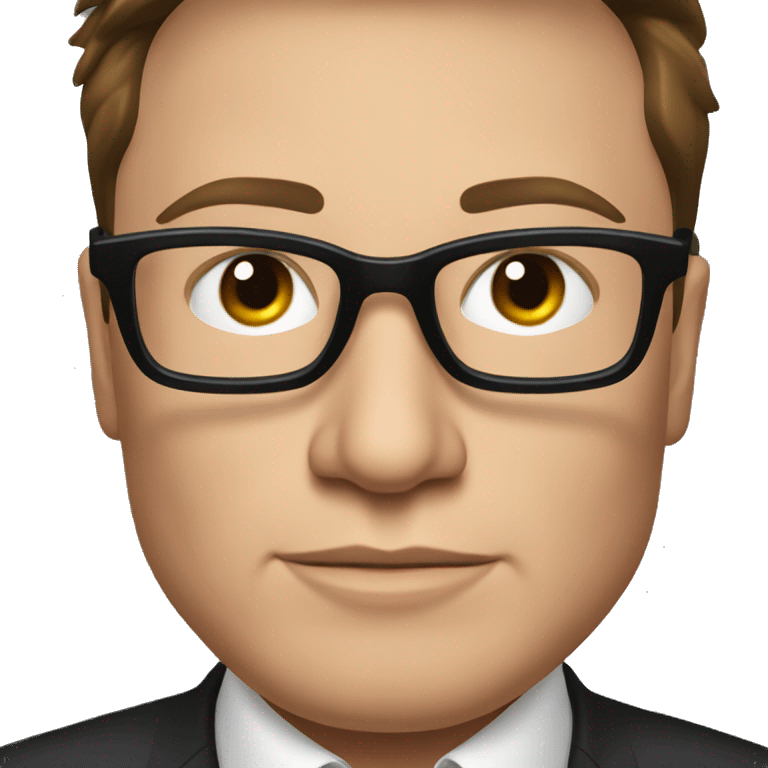 a emoji of elon musk in black glasses emoji