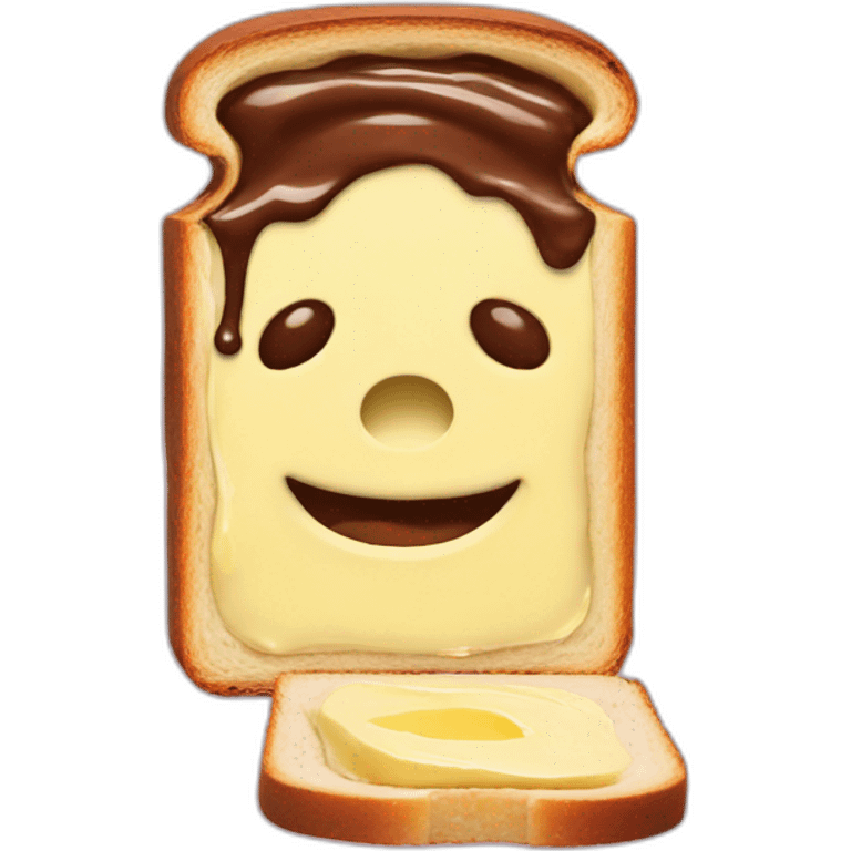 Nutella Brot mit Butter emoji