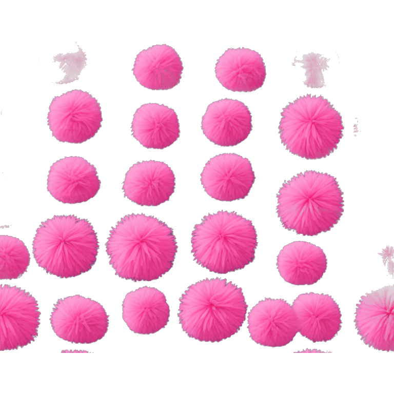 Realistic pink varsity spirit pom poms isolated. emoji