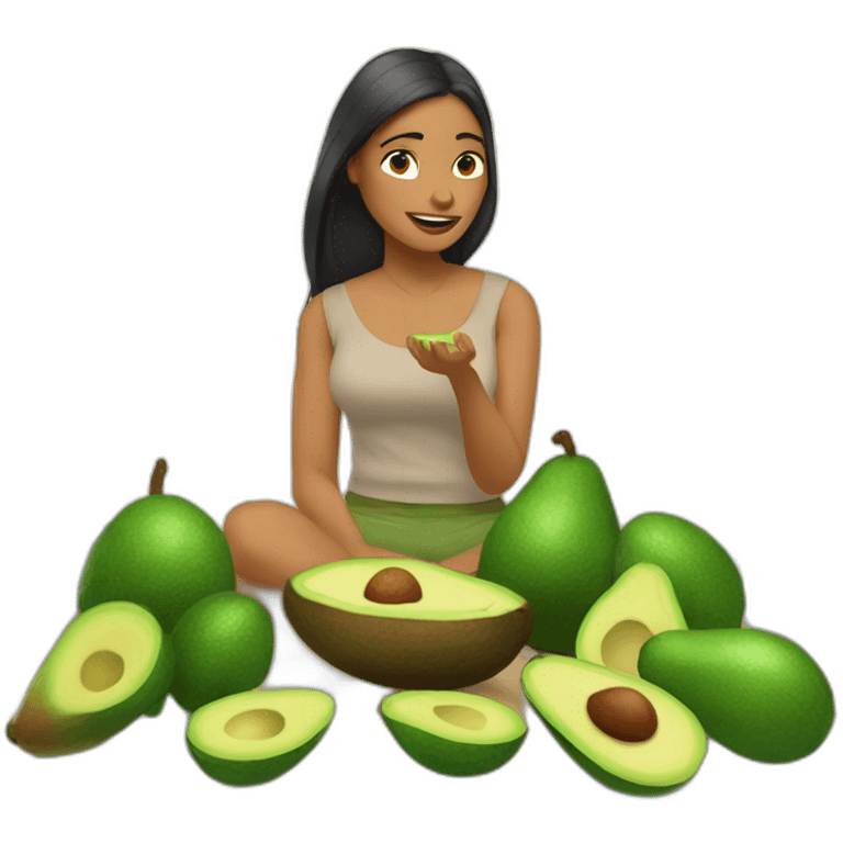 plant lady pocahontas juggling avocados emoji