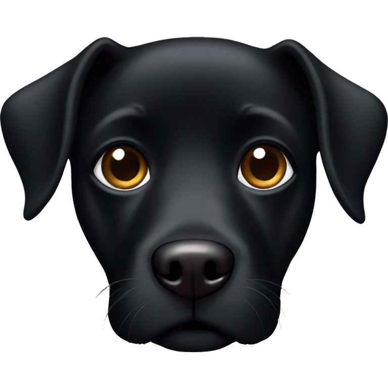 black dog with brown eyes emoji