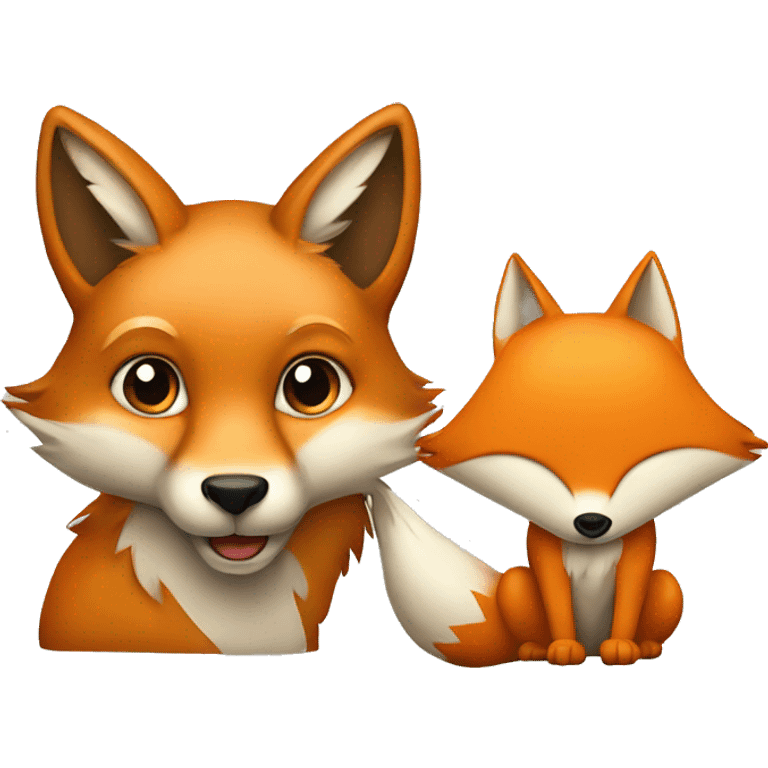 And Apple with a fox emoji