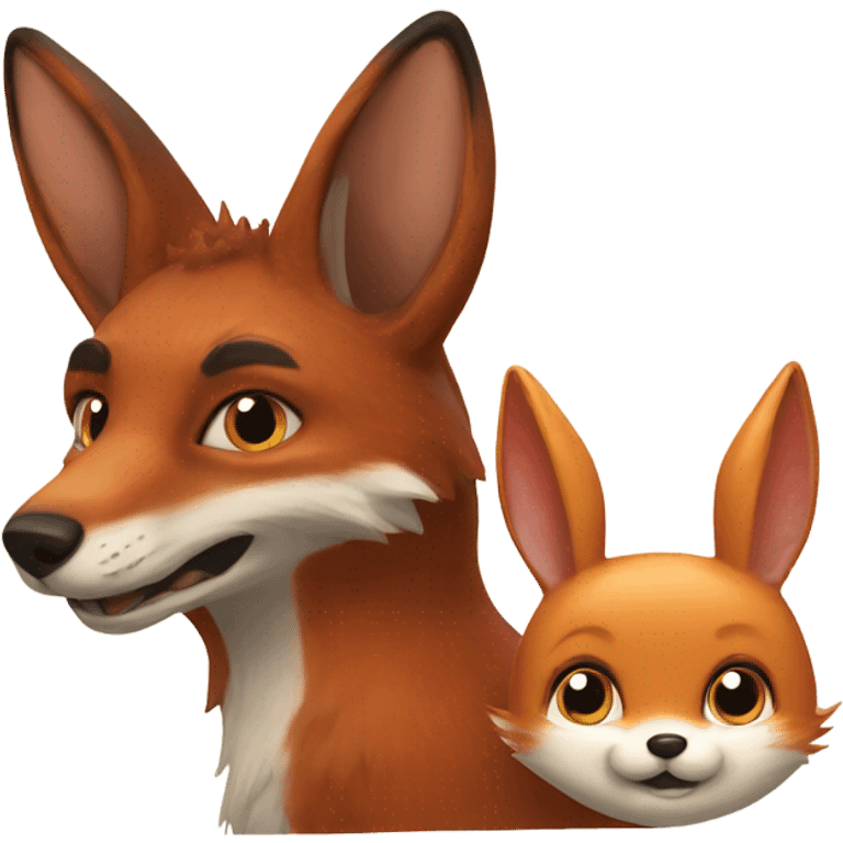 fox and bunny emoji