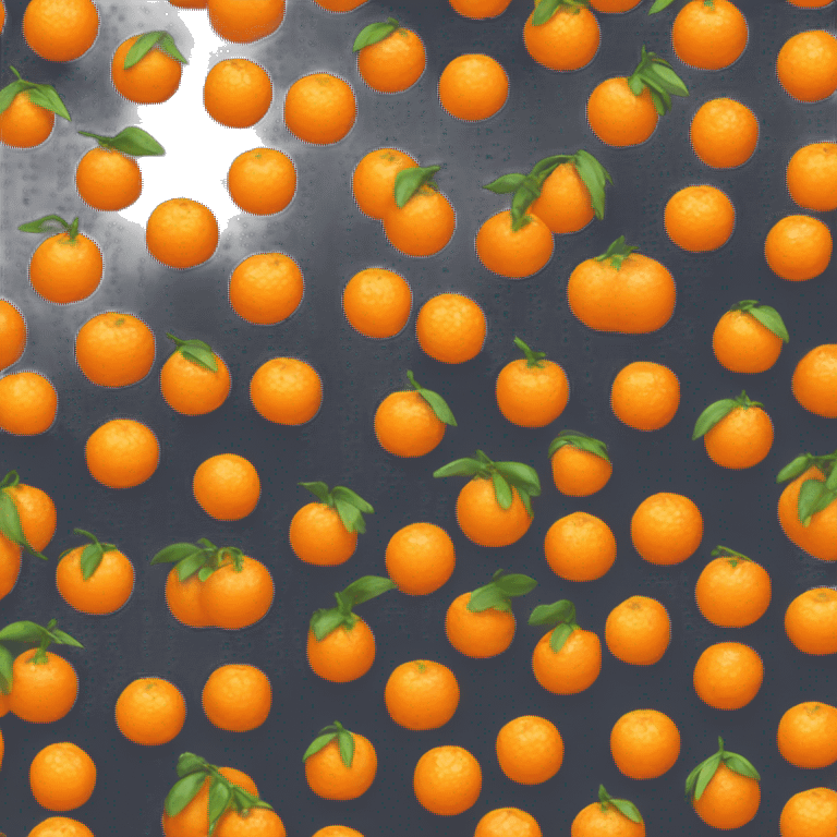 lots of tangerines emoji