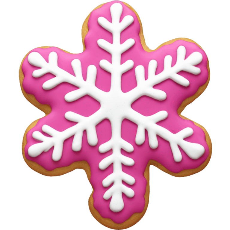 pink snowflake cookie  emoji