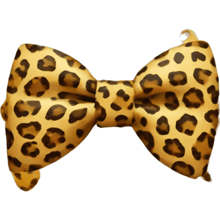 leopard print bow  emoji