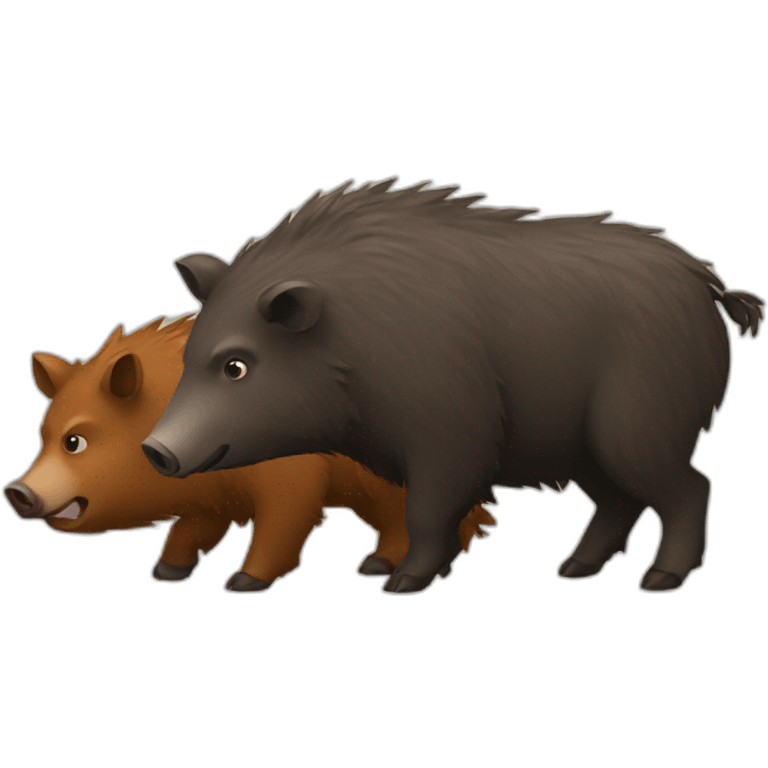 boar and bear emoji