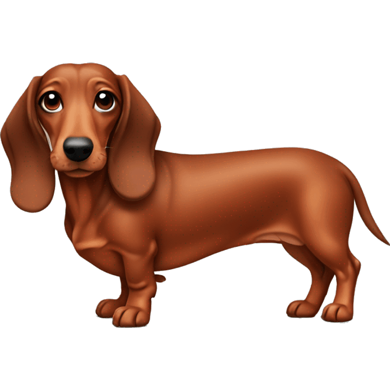 Shaded red dachshund emoji