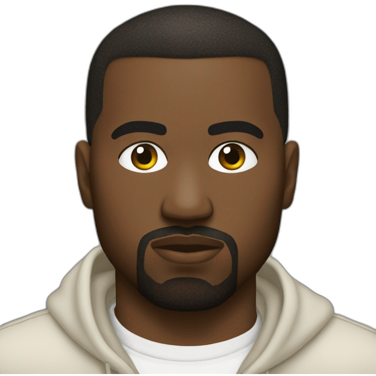 White Kanye west emoji