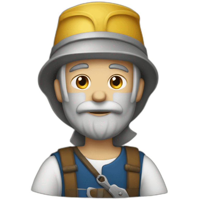 medieval mason with working gear emoji