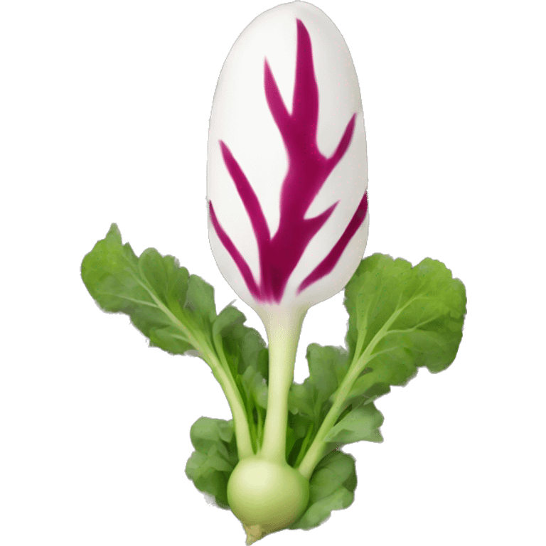 radish with zebra pattern emoji