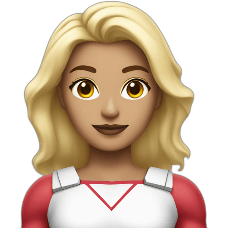 Superwoman blanco  rubia emoji