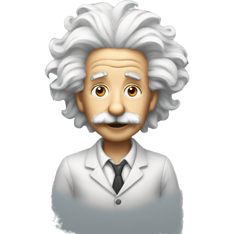 einstein with cloud hair emoji