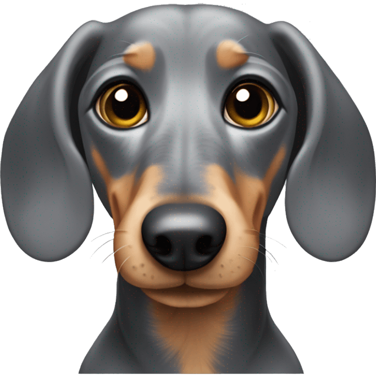 Grey dachshund  emoji