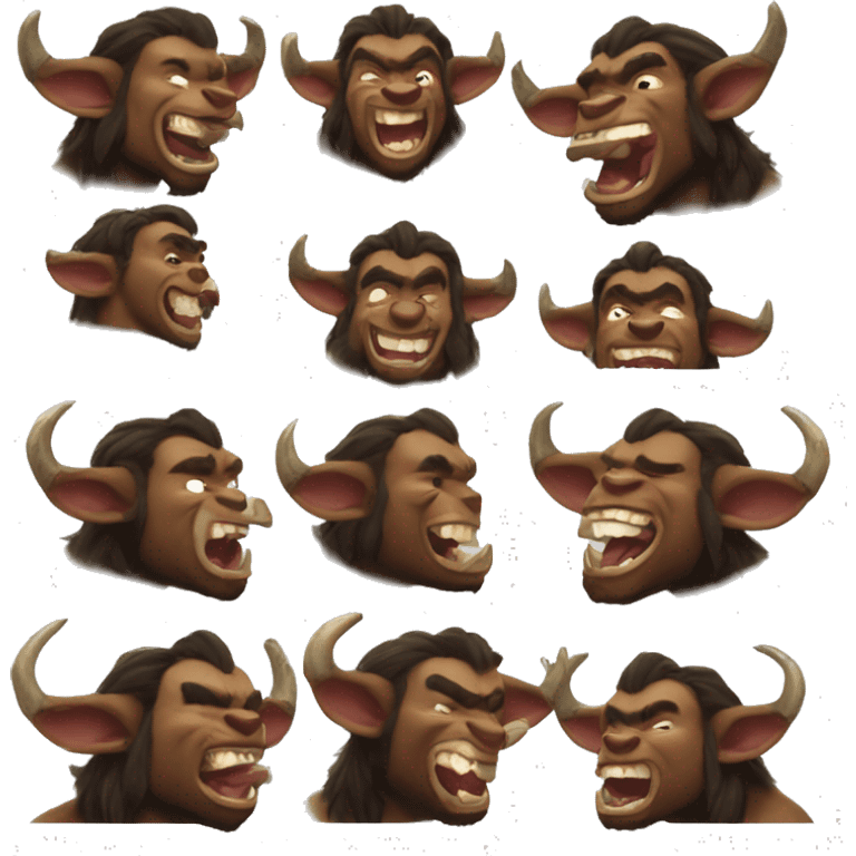 warcraft tauren laugh emoji