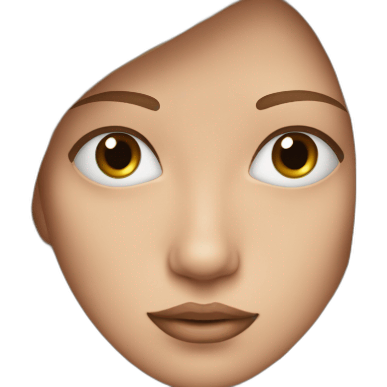 white person, pelo marron, ojos marrones, piercing en la oreja emoji