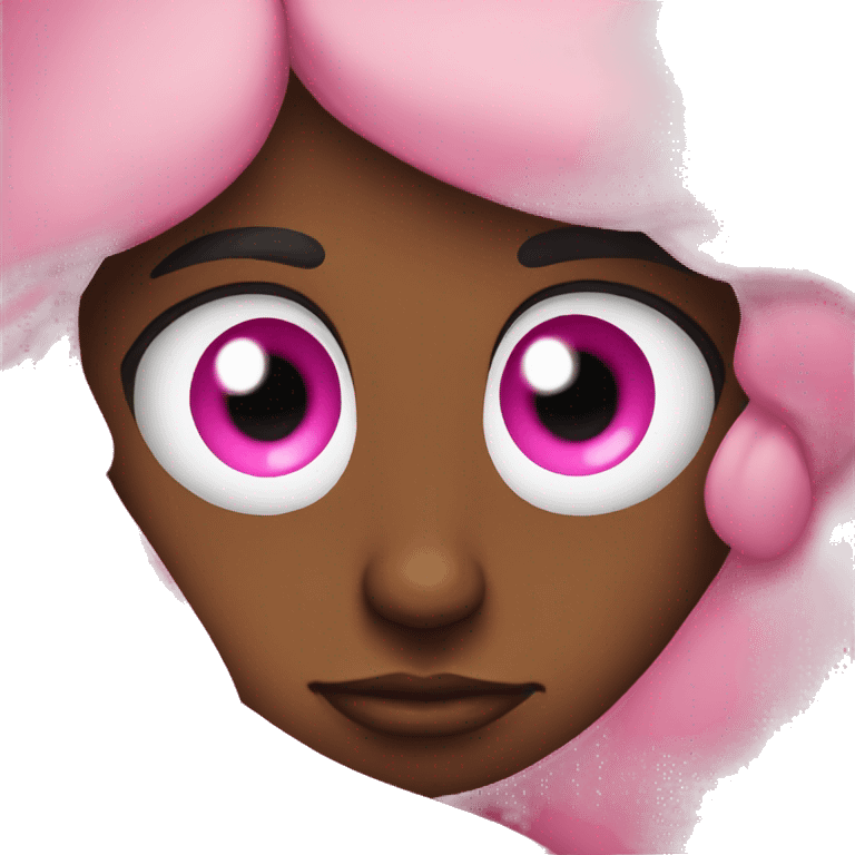 Pink hear eyes emoji