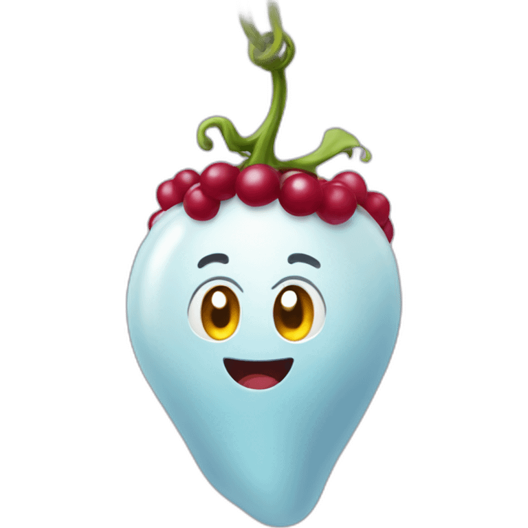 dingle berry hanging from ghost emoji