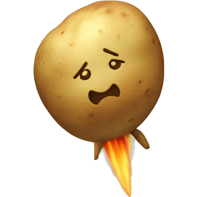 potato launching like a rocket emoji