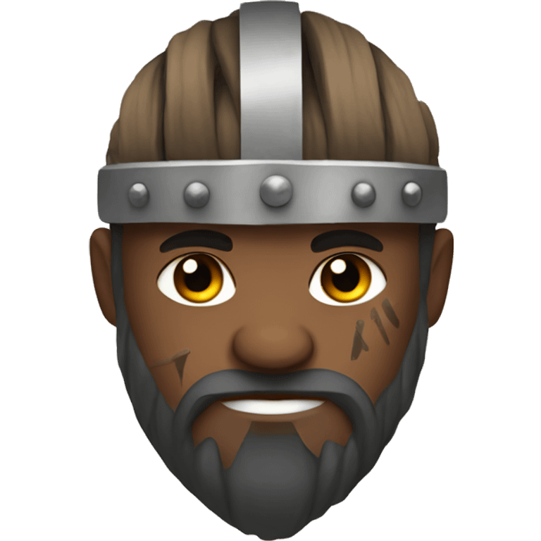 Viking with war paint emoji