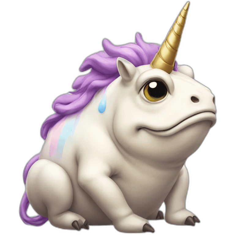 crying unicorn-toad emoji