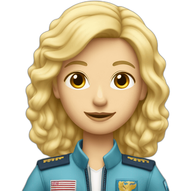 Un pilote d’avion blond emoji