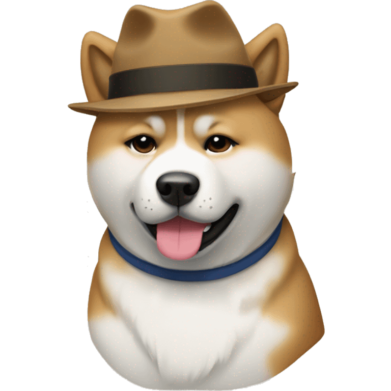 akita with hat emoji