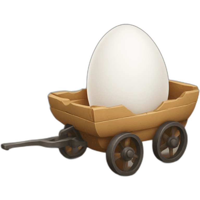 hmm the egg needed a wagon to push  emoji