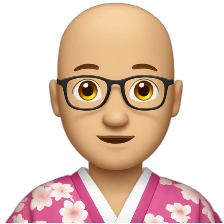 bald guy in kimono emoji