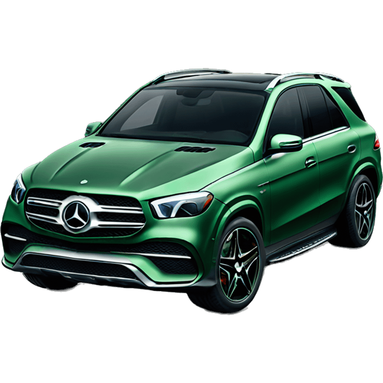 Matte green Mercedes Benz gle emoji