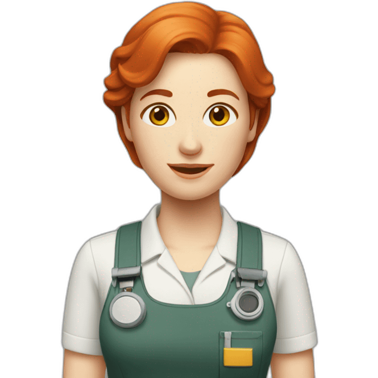 redhead woman technician emoji