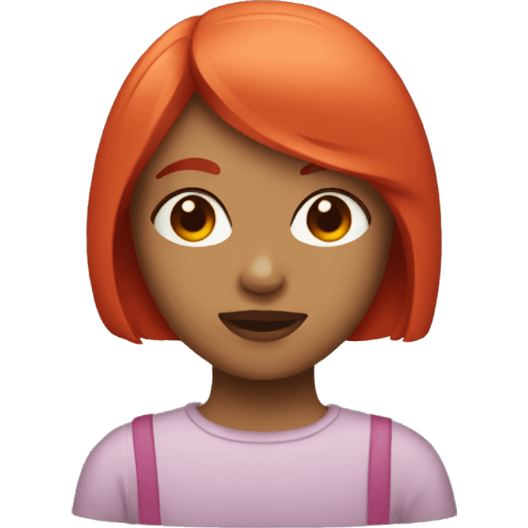 Girl with short red bob emoji