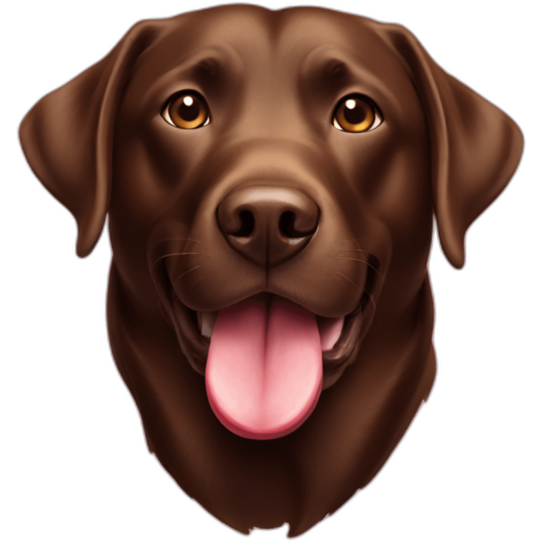 labrador chocolate tongue emoji