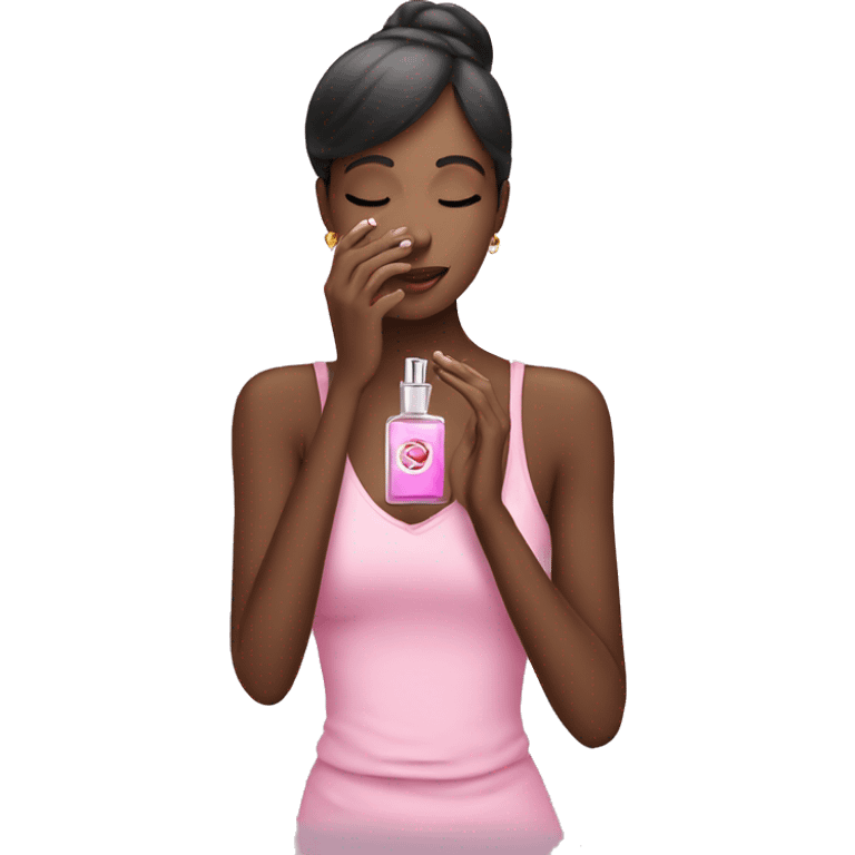 A girl putting on perfume  emoji